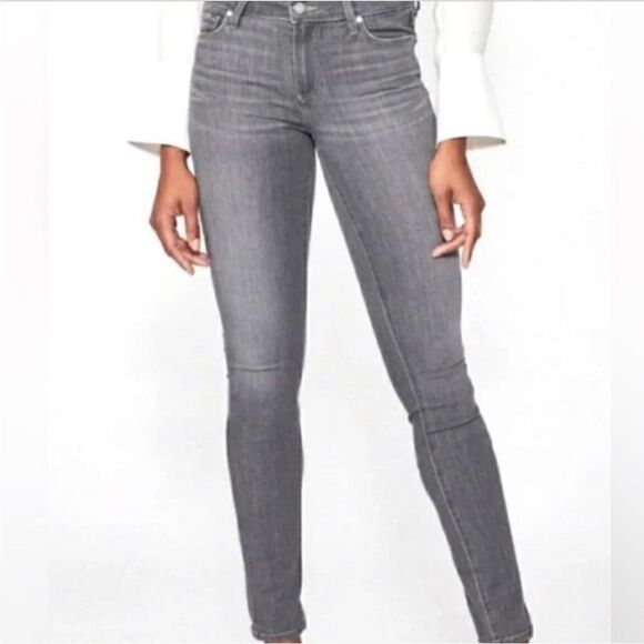 PAIGE Verdugo Ultra Skinny Jean Gray Oxford Wash - Picture 1 of 9